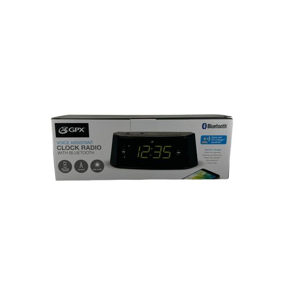 GPX Voice Assistant Clock Radio with Bluetooth NIB - Picture 1 of 2